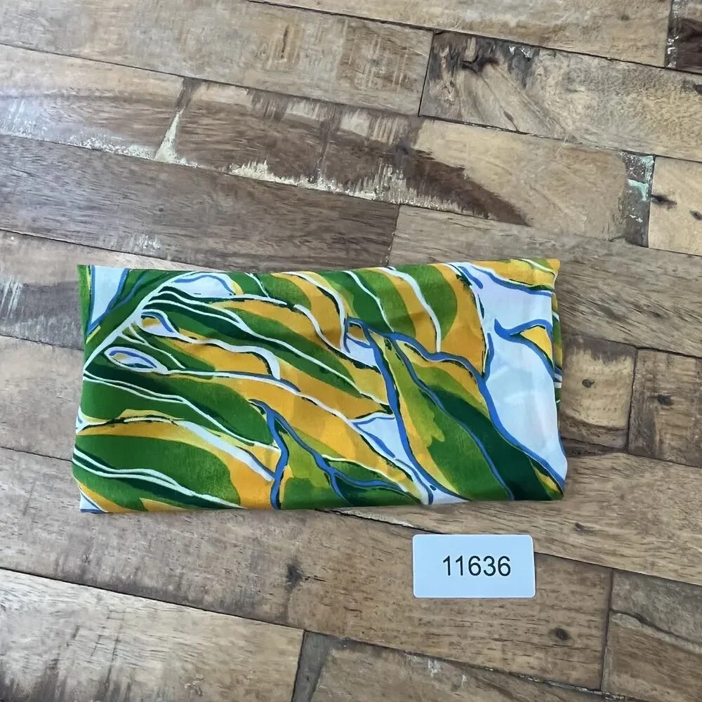 Anne Klein Decorative Silk Scarf 30 in x 30 in Vibrant Tropical Leaves